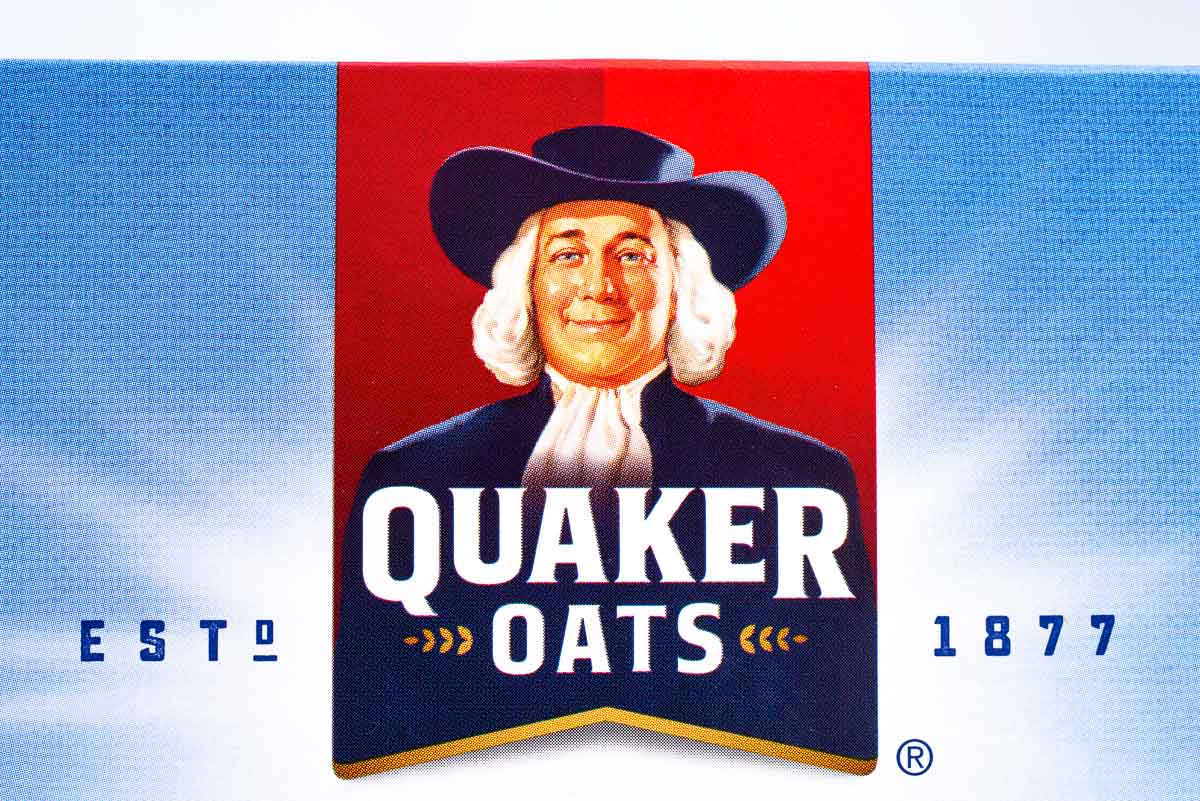 Quaker oats branding.
