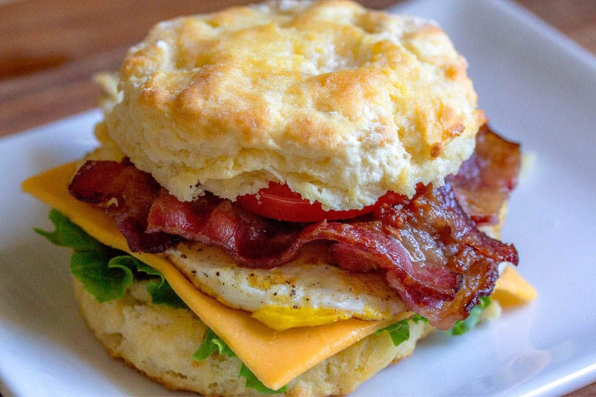 breakfast sandwich.