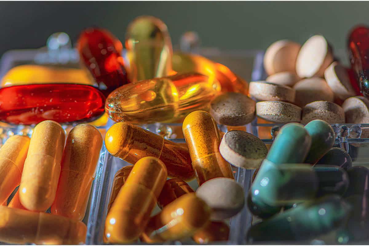 closeup of pills.