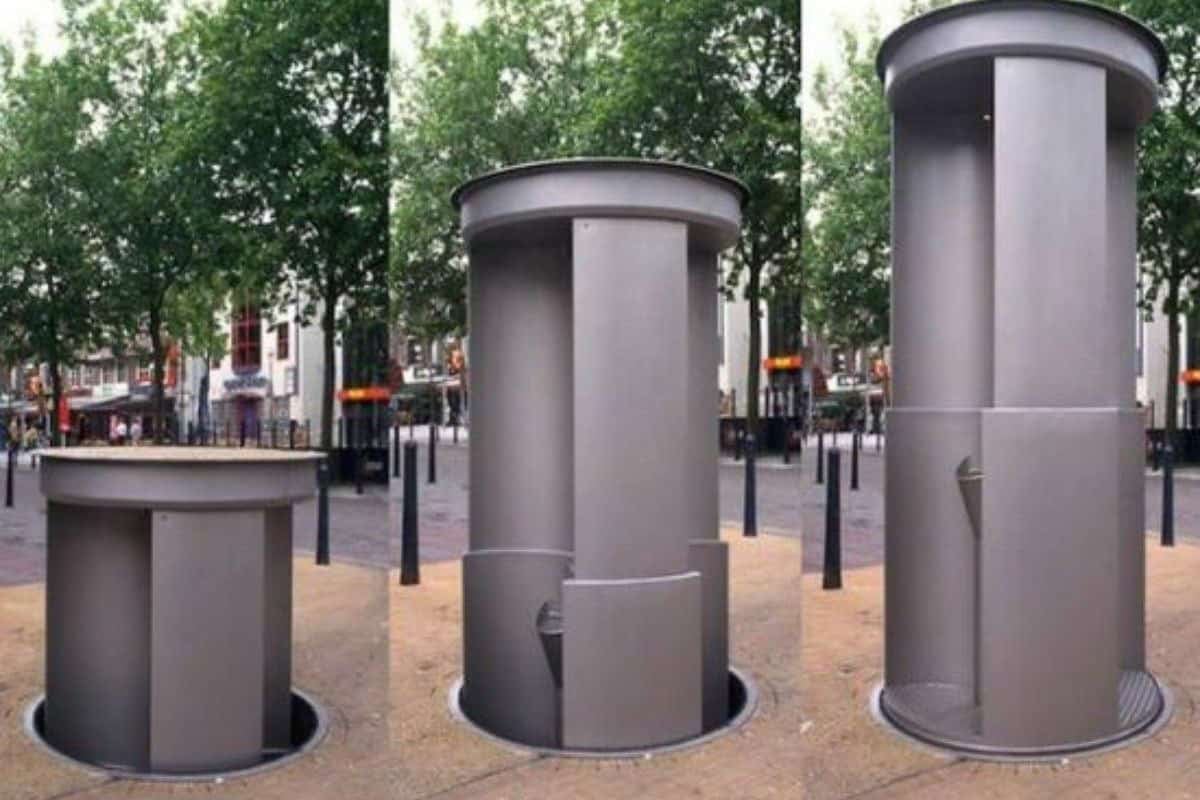 pop up toilets.