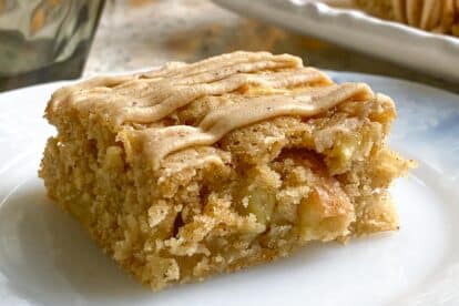 2nd close up side image of Low FODMAP Browned Butter Apple Bars with Cinnamon Maple Frosting