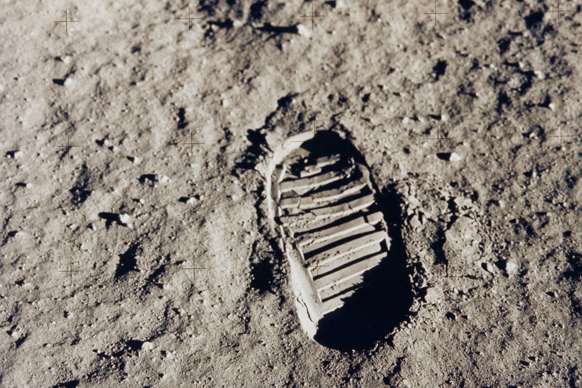 footprint on moon.