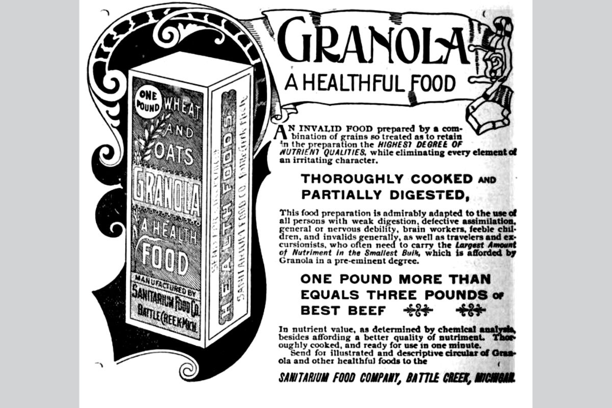 Original granola newspaper ad.