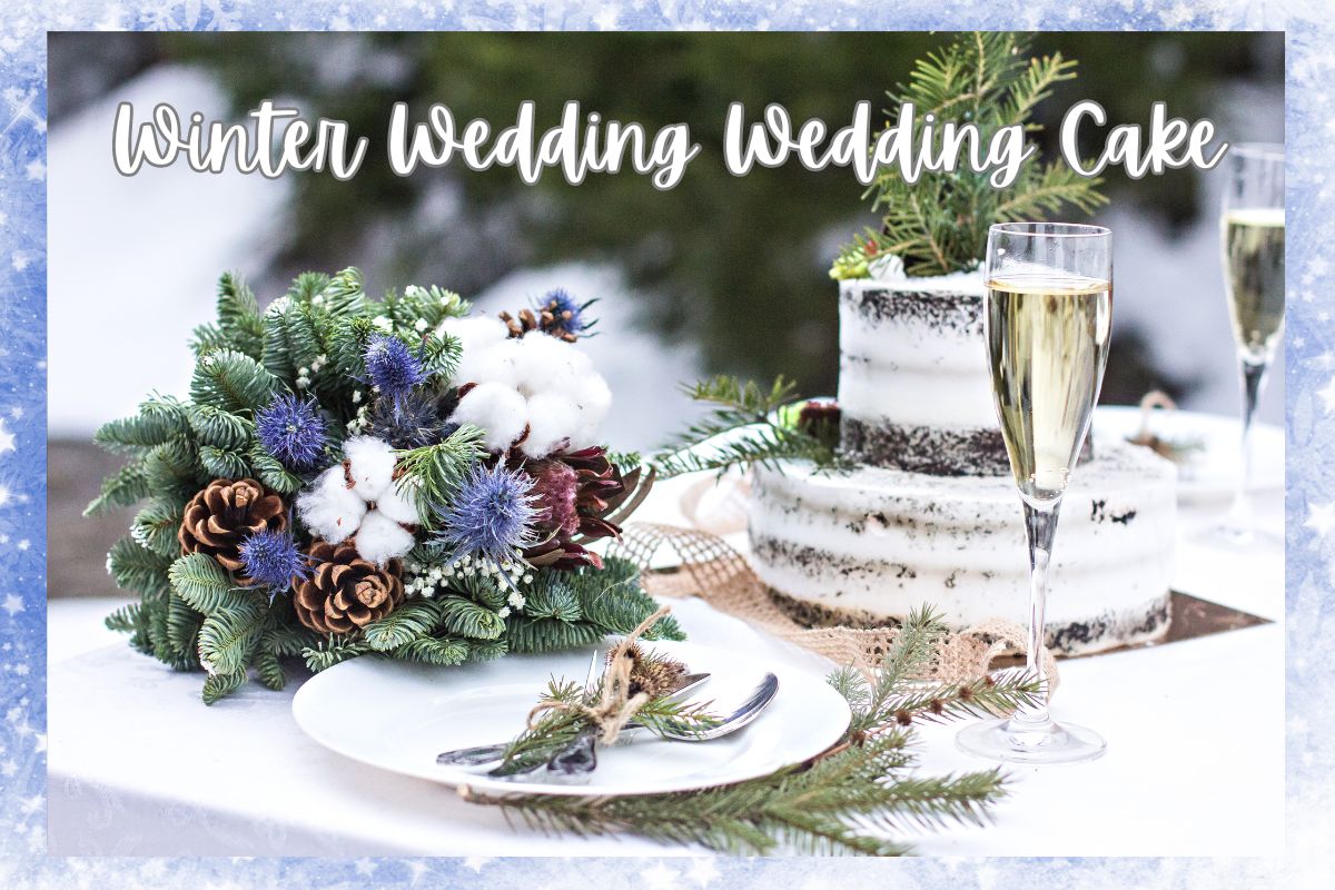 Winter Wedding Cake Photo Credit Antonina Babchenko from Getty Images via Canva Pro