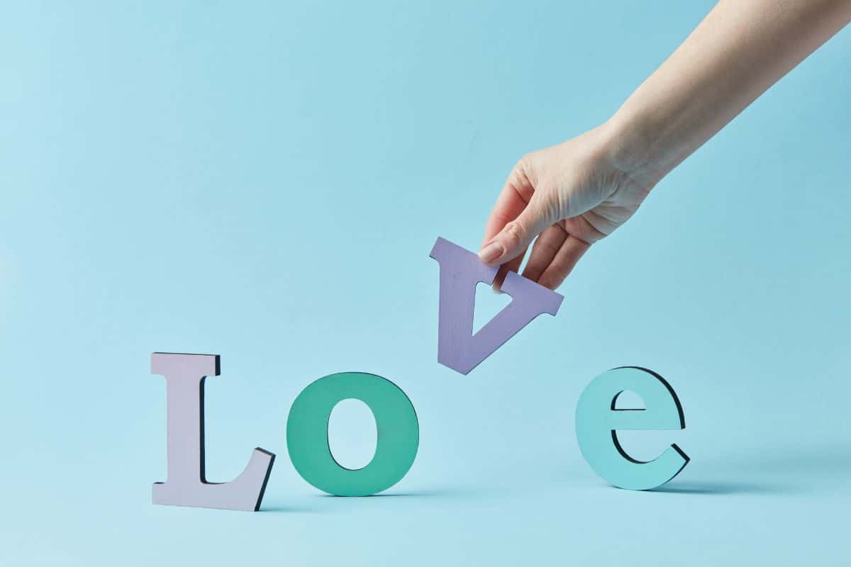 Love in letters.