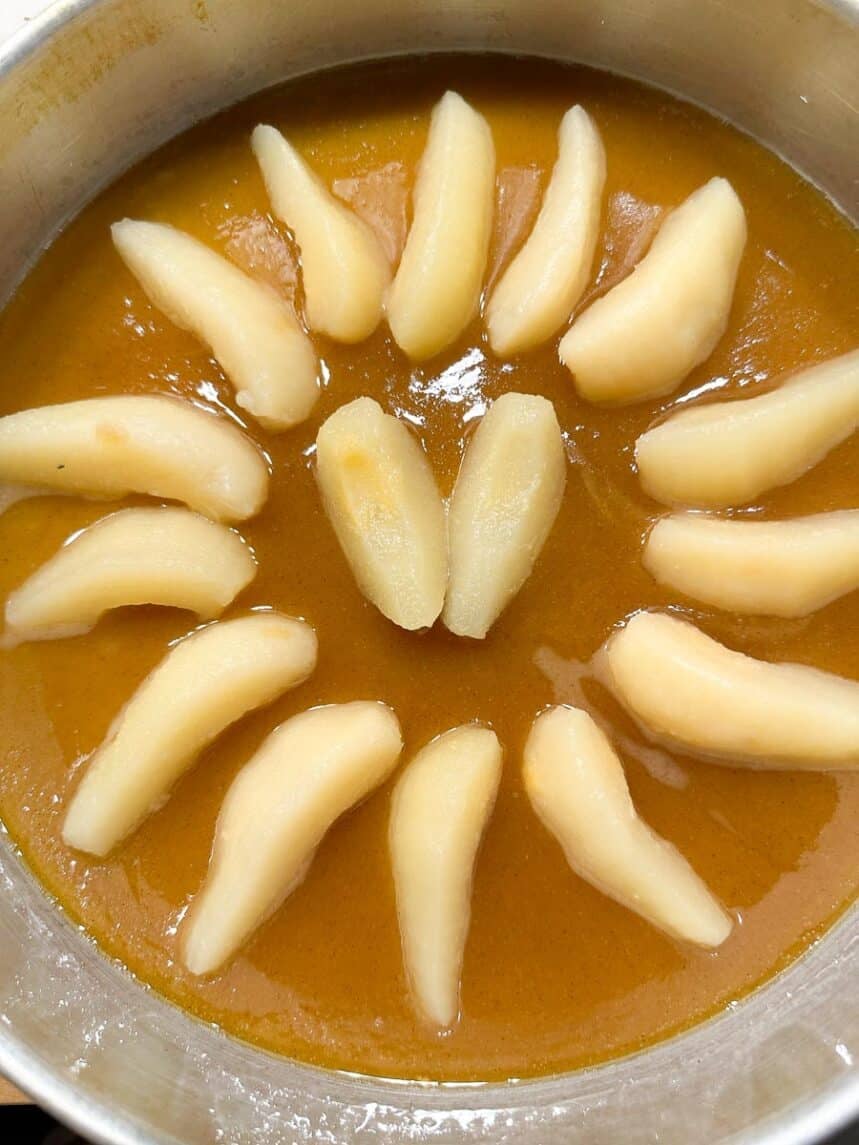 Lower FODMAP Gingerbread Pear Upside Down Cake FODMAP Everyday