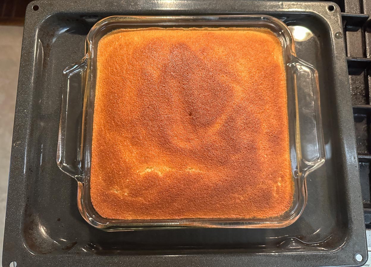 lemon pudding cake baked.