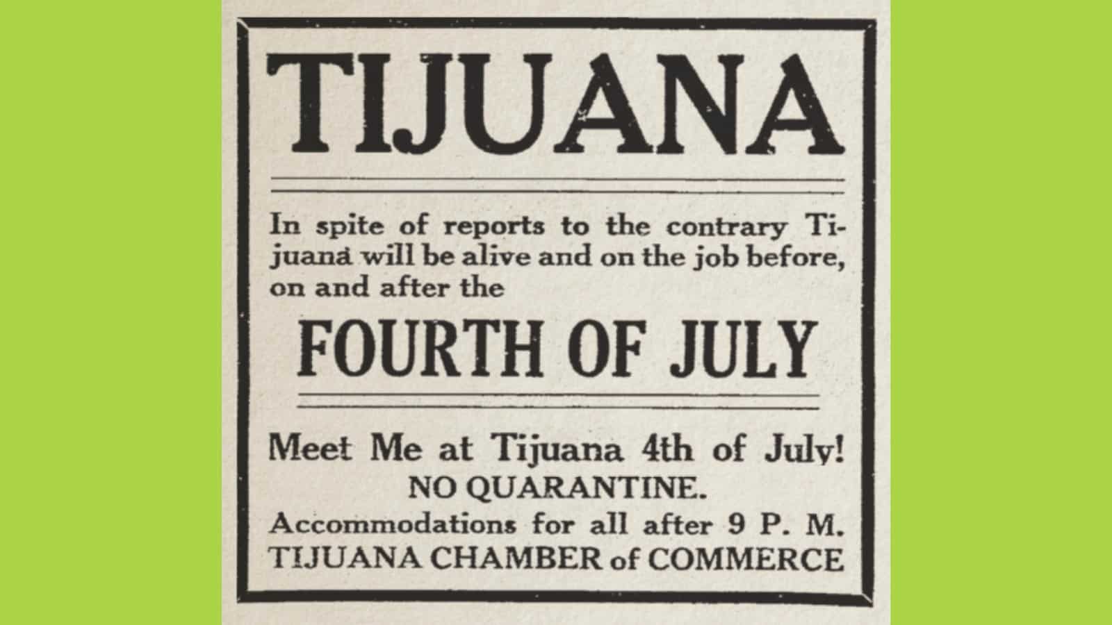 Notice of Tijuana staying "open".