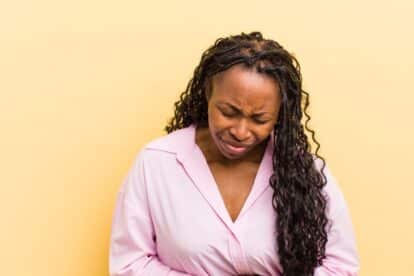 Anxiety. Anxious woman in pain.