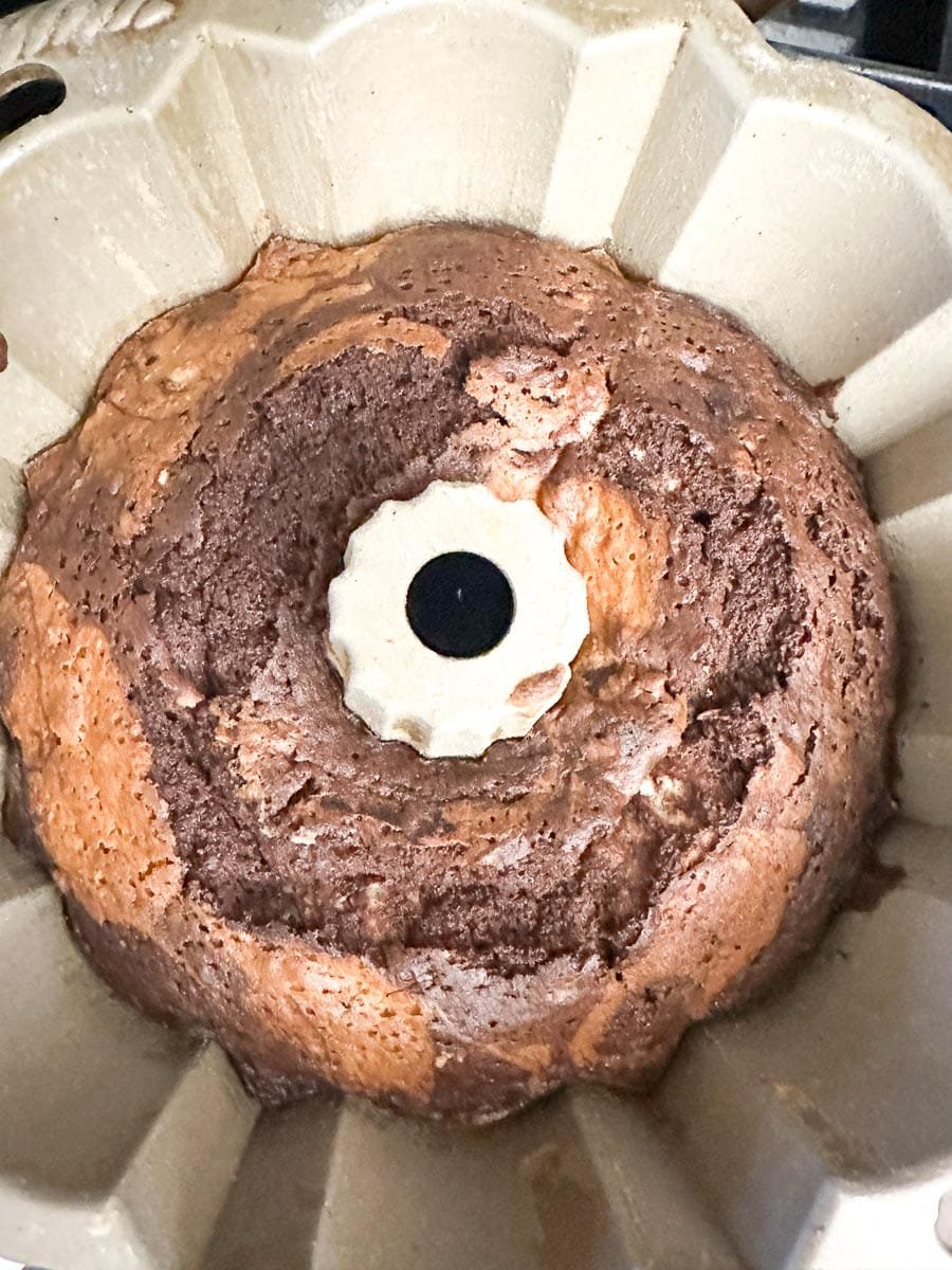 baked marble cake.
