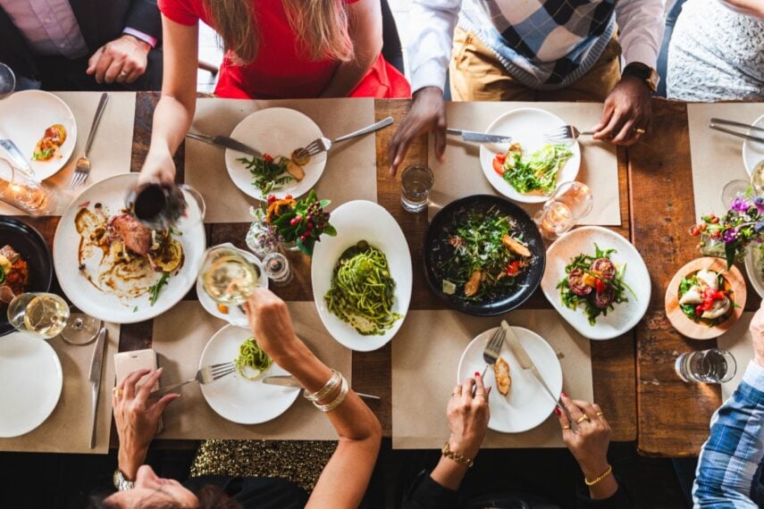 people eating.