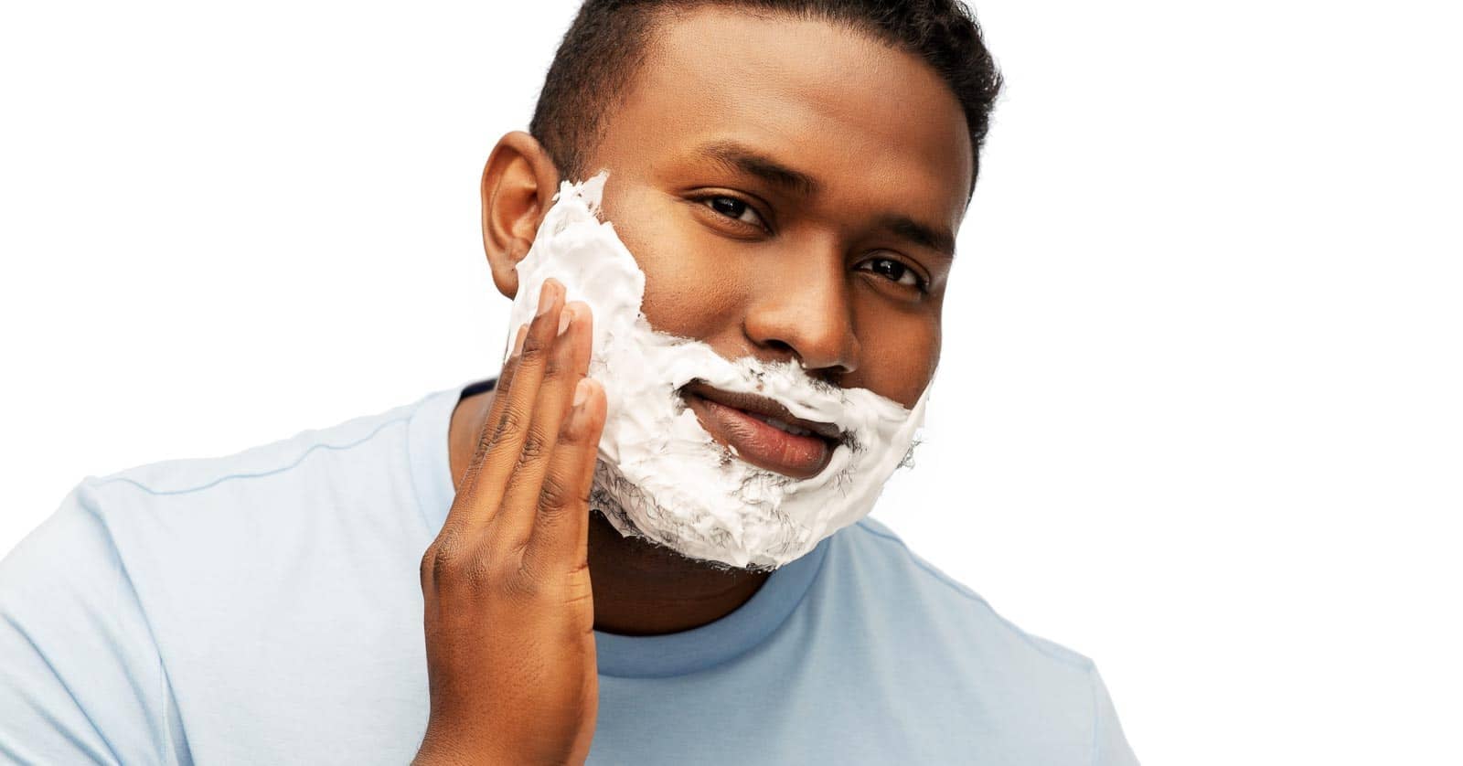 black man shaving. dolgachov via 123rf