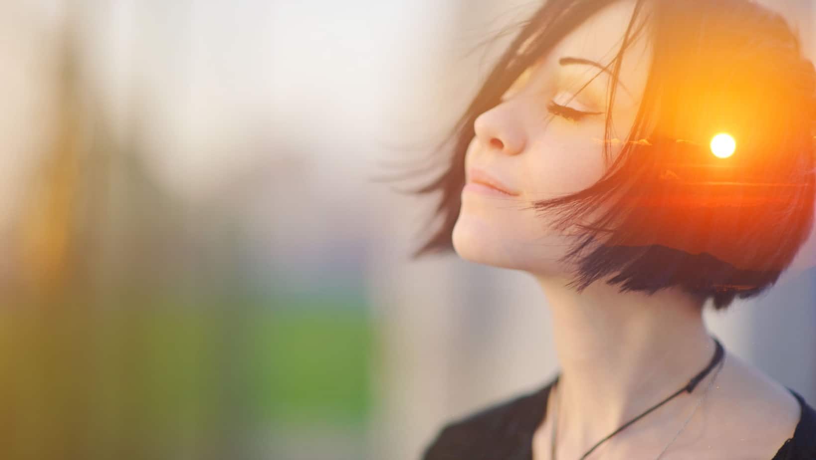 woman dreaming.