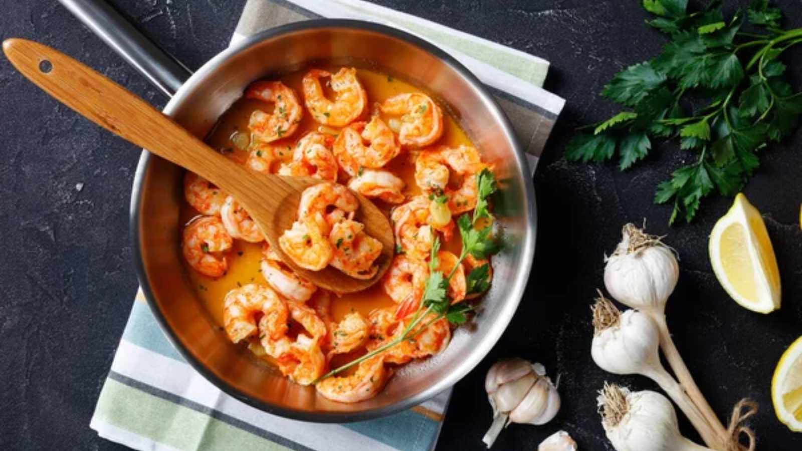 Garlic butter shrimp