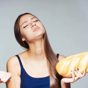 woman cannot eat bread.