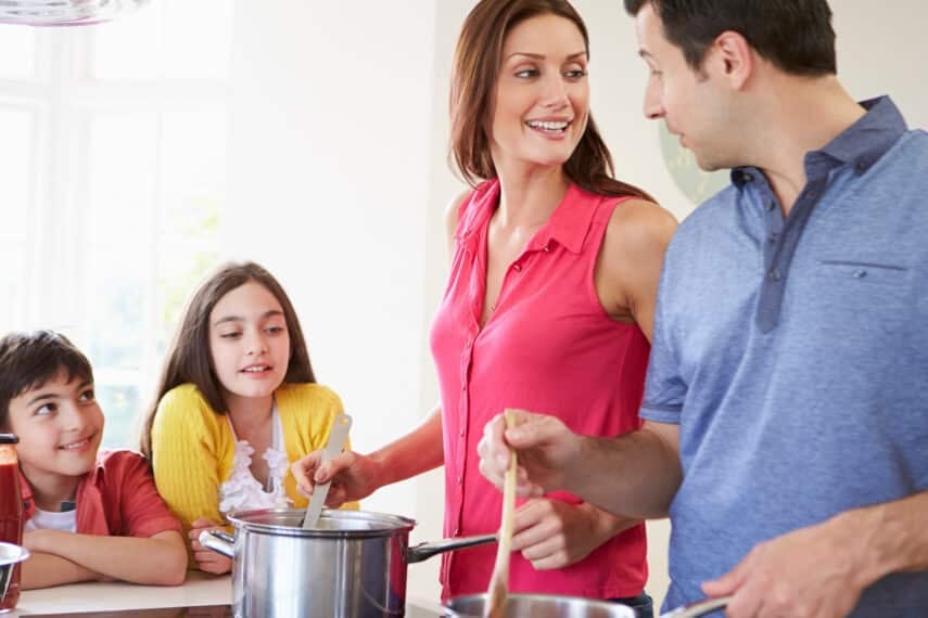 Families can cook low FODMAP food together.