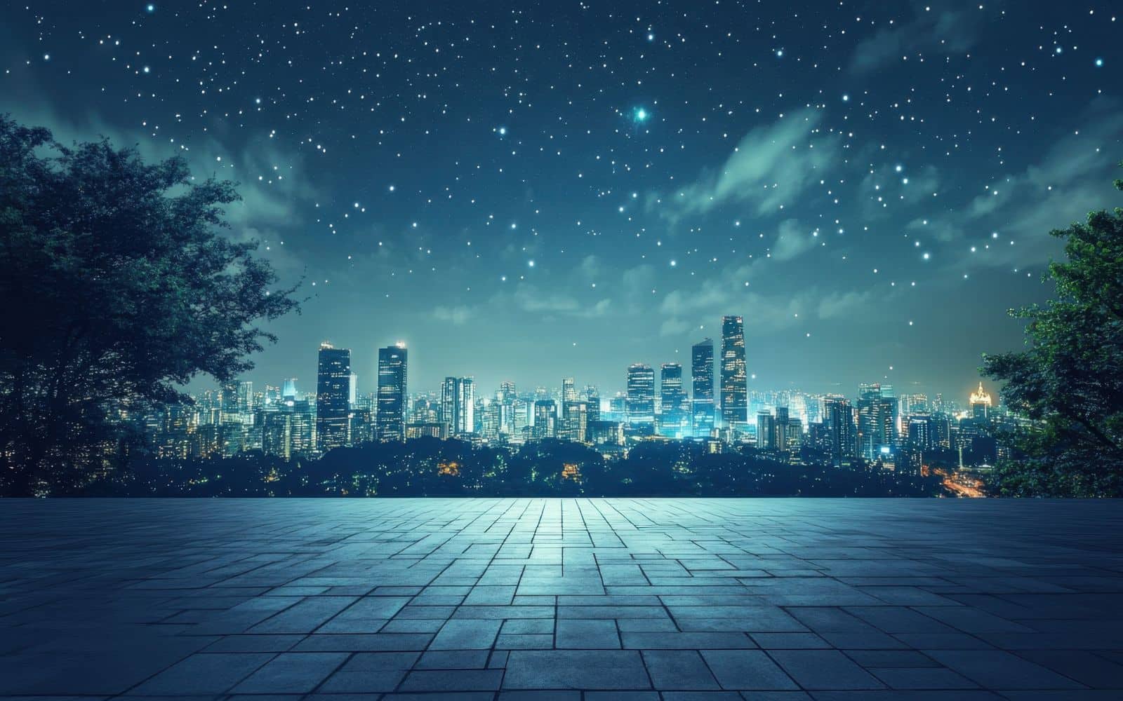 night sky city