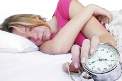 bedroom alarm clock. Tired. spanishalex via 123rf