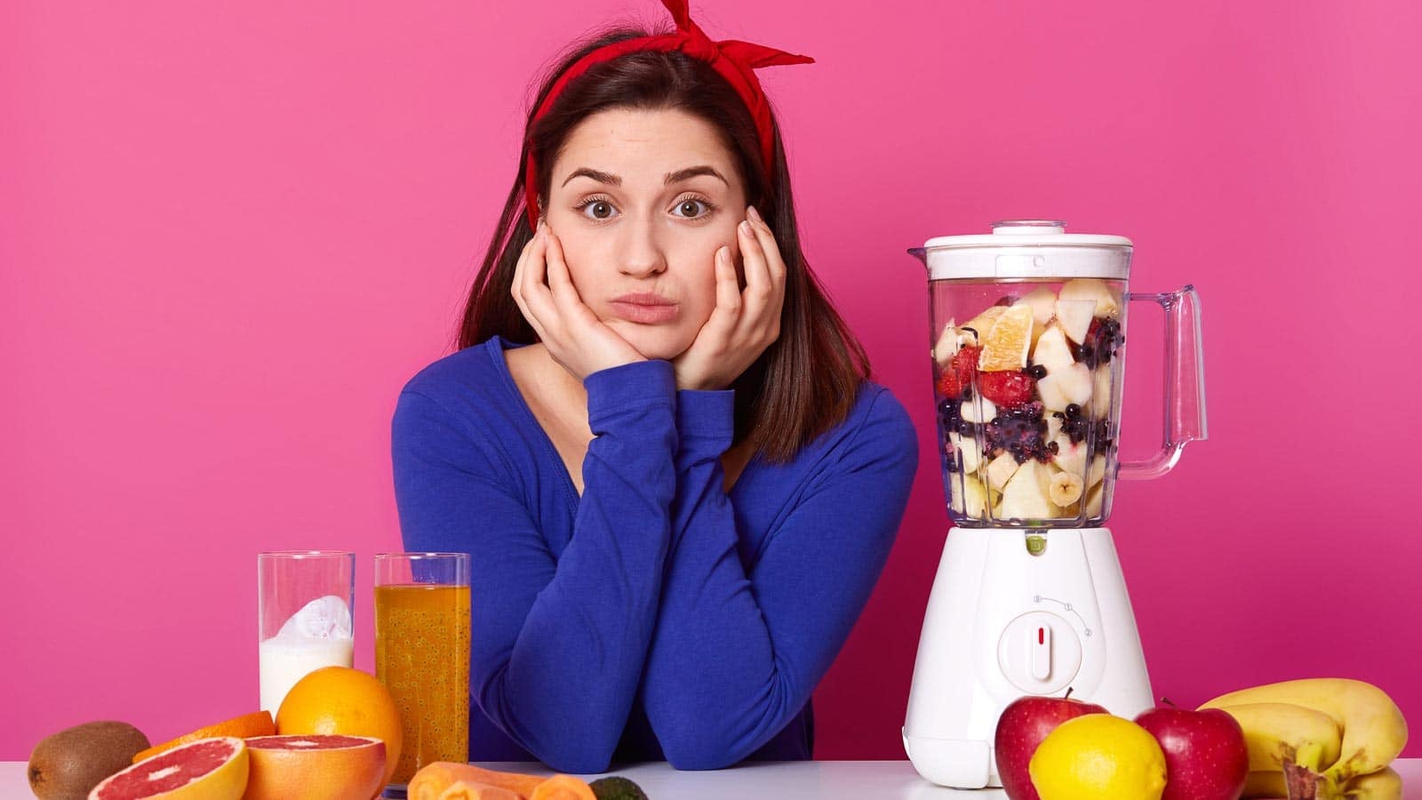 woman and blender. sementsovalesia via 123rf