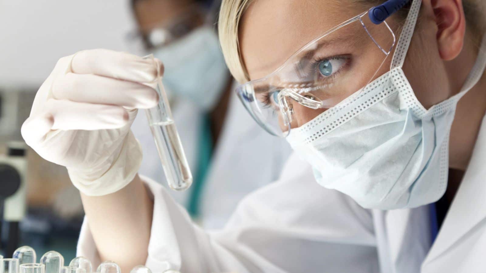 A scientist performing a test in the laboratory