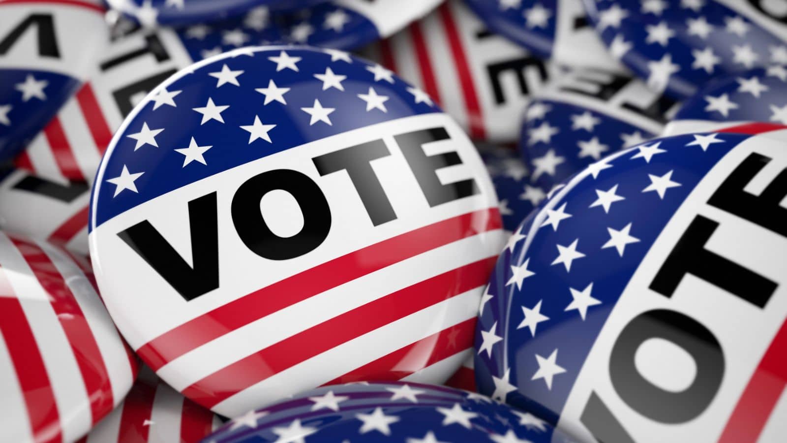 American vote button