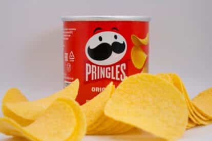 Springles on a light background