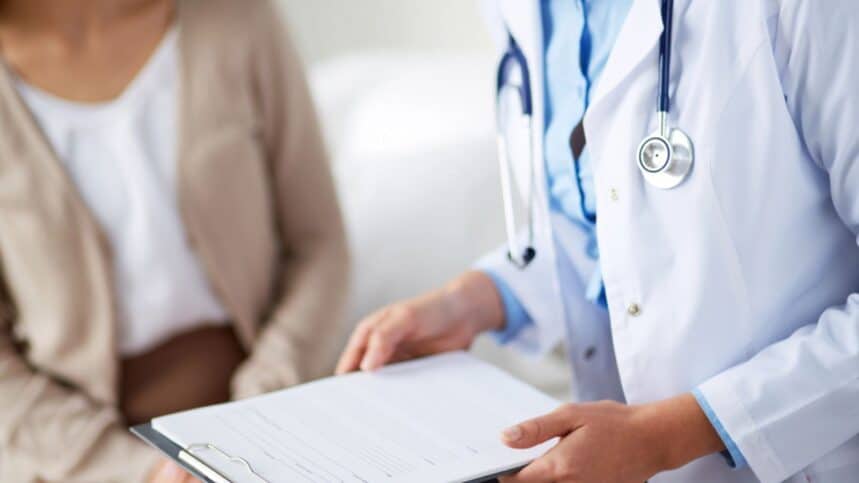 Doctor with medical card