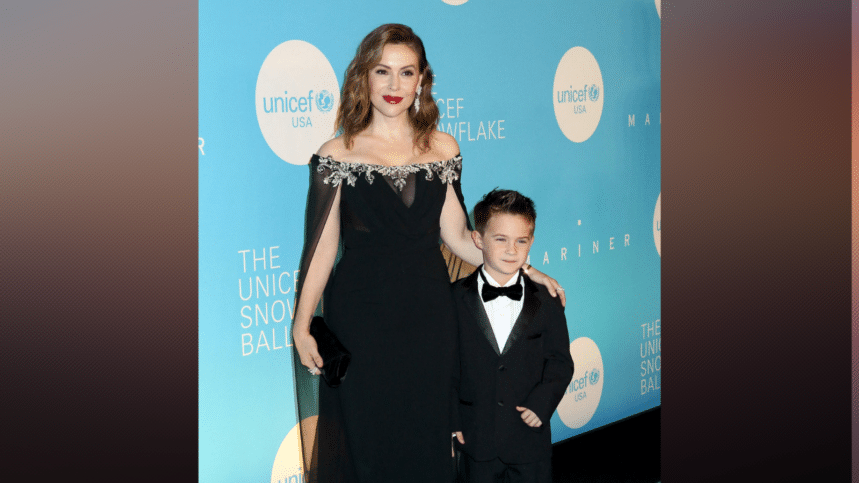 Alyssa Milano with her son Milo
