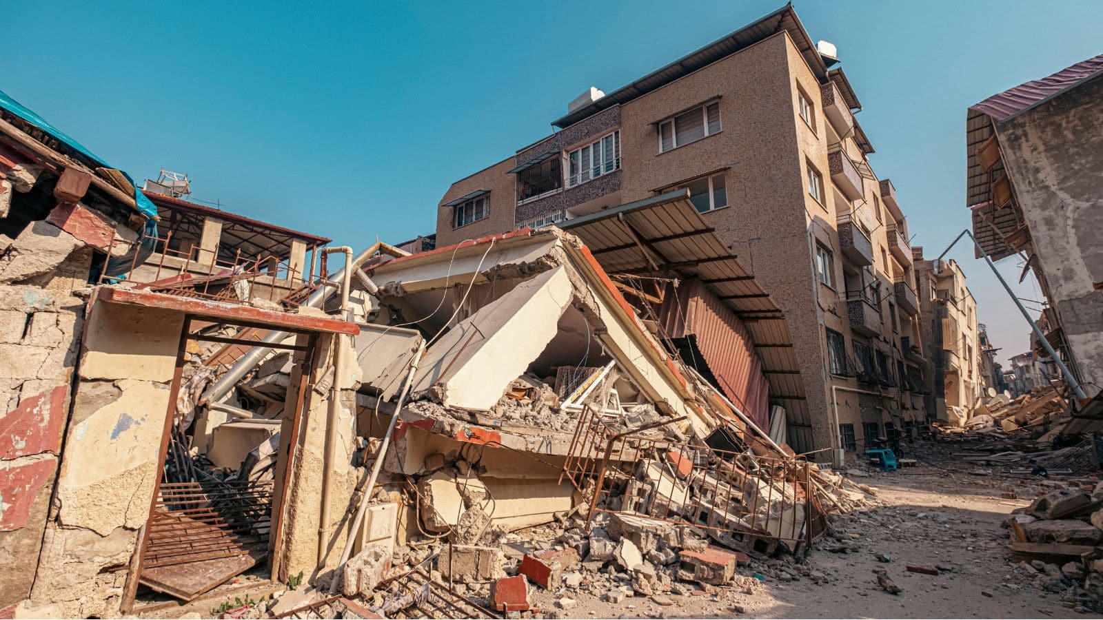 collapsing buildings
