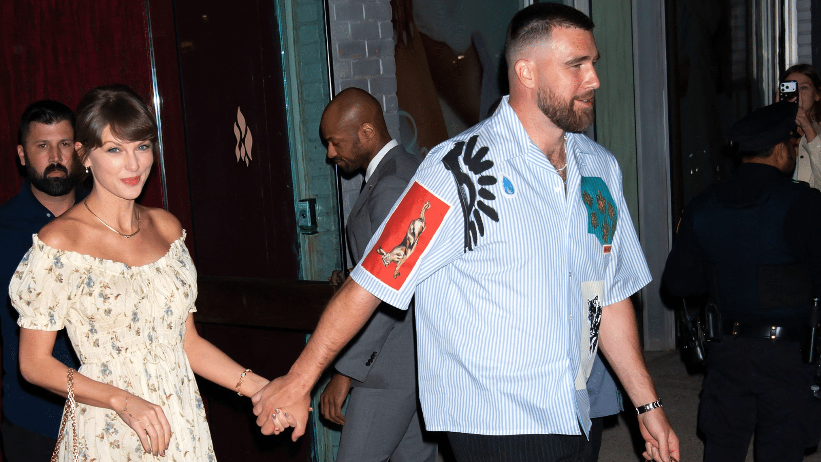 Taylor Swift and Travis Kelce.
