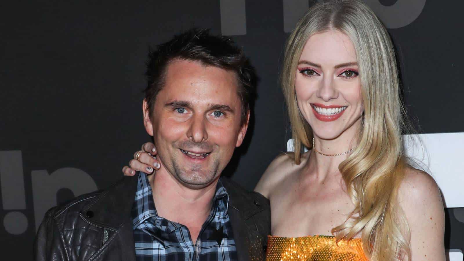 Pictured: Matt Bellamy, Elle Evans Bellamy.