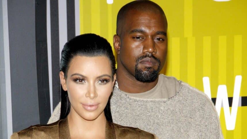 Kim Kardasian and Kanye West.
