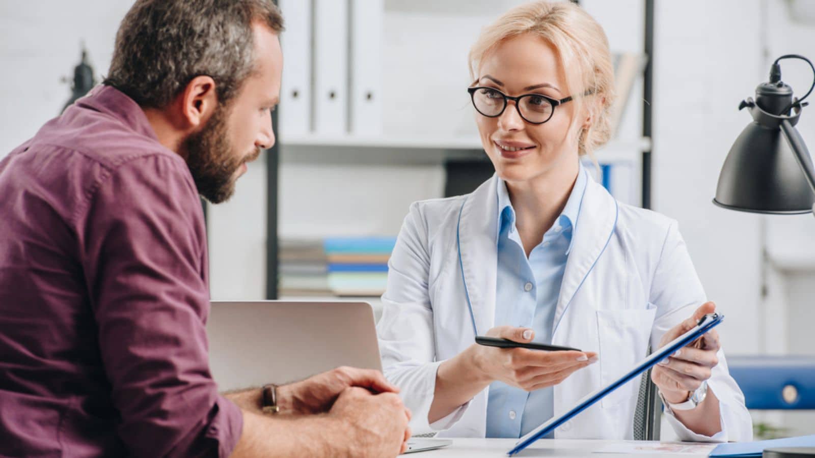 Man meeting with a doctor