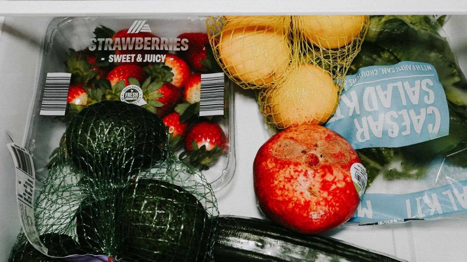 a fridge drawer