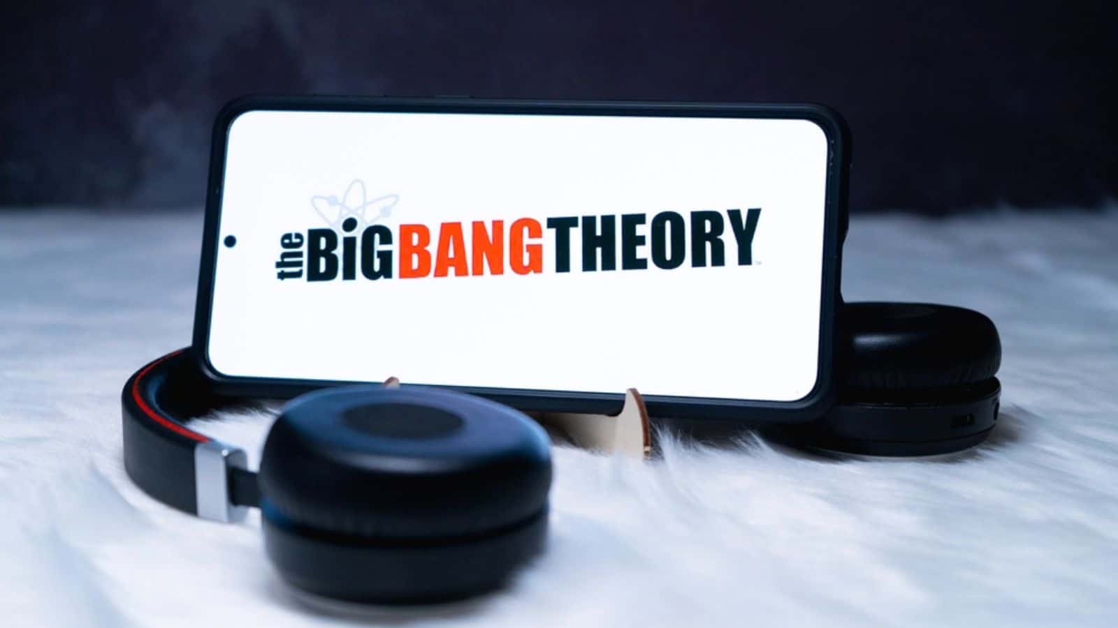 Smartphone with The Big Bang Netflix show